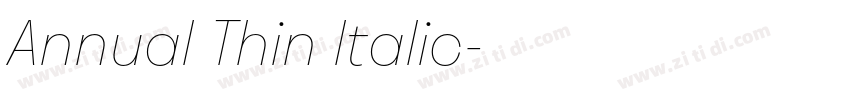 Annual Thin Italic字体转换